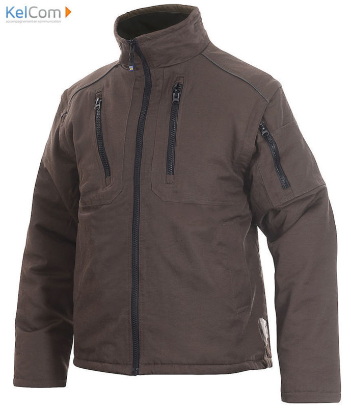 Blouson avec doublure polaire vétement professionnel Marron