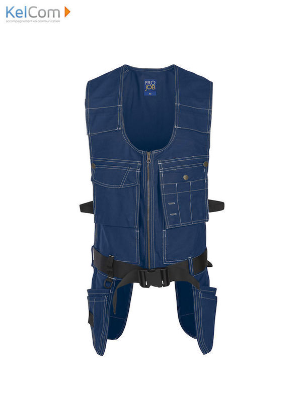 Gilet avec ceinture vétement professionnel Bleu