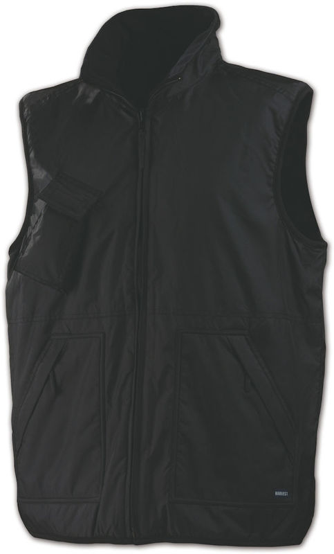 Gilet personnalisé renversible en nylon Noir