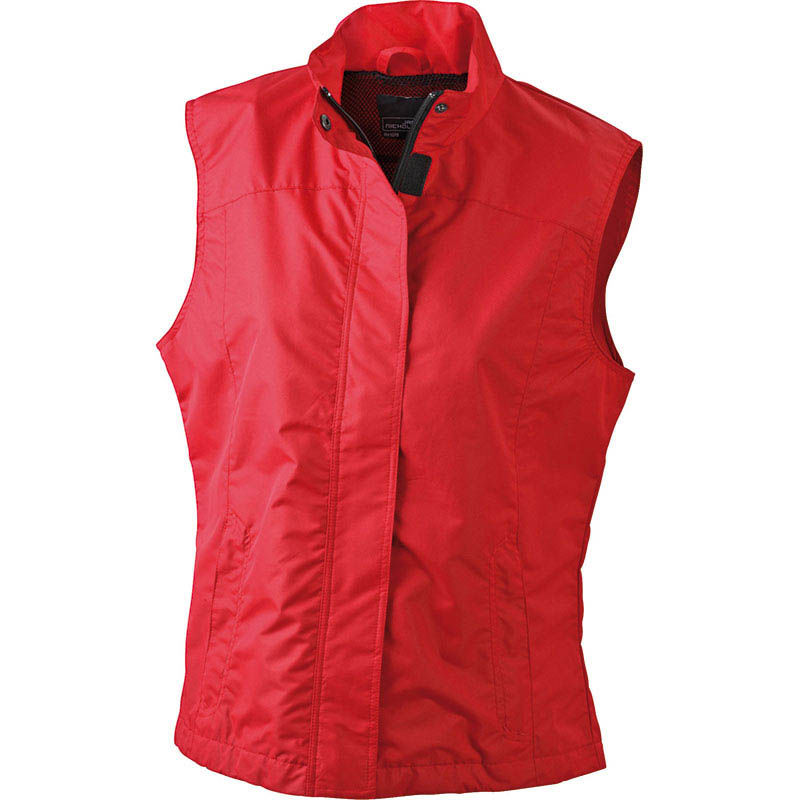 Gilet publicitaire technique femme sans manches Rouge