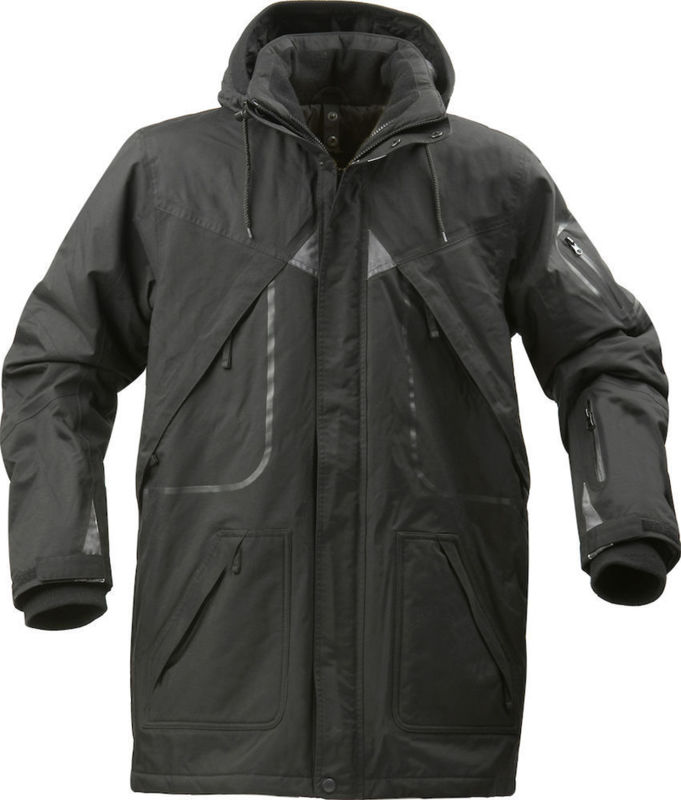 Parka à personnaliser homme avec tissu coupe vent Noir