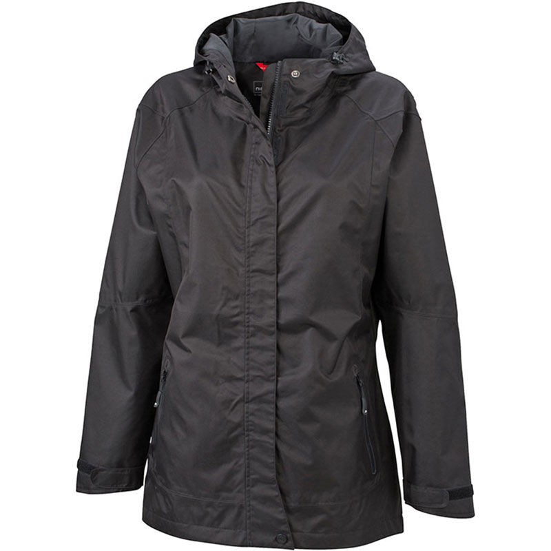 Parka personnalisable à capuche femme zippée Noir