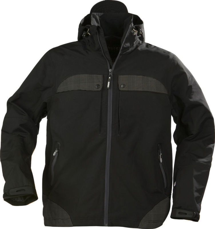 Parka publicitaire homme en tissu technique Noir