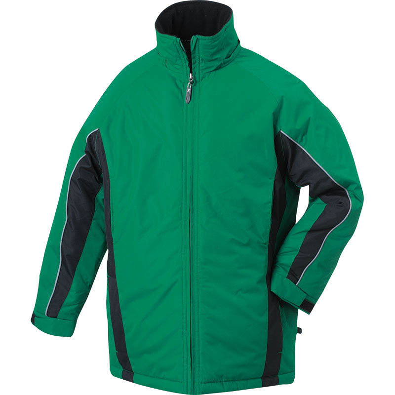 Parka publicitaire sport à capuche amovible Vert Noir