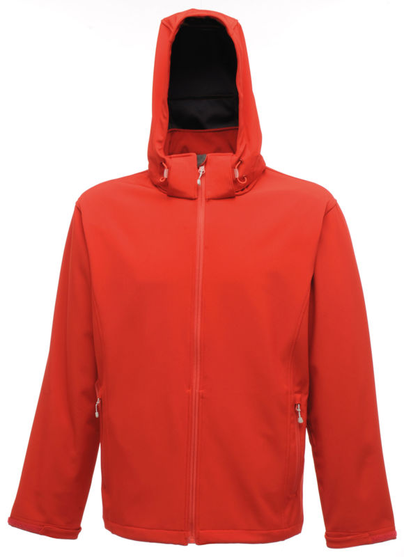 Arley Hooded | Softshell Coupe-Vent publicitaire pour homme Rouge 1