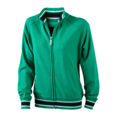 Sweat Shirt publicitaire uni femme Vert Irlandais Noir