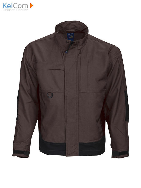 Veste avec ouverture centrale professionnel Marron