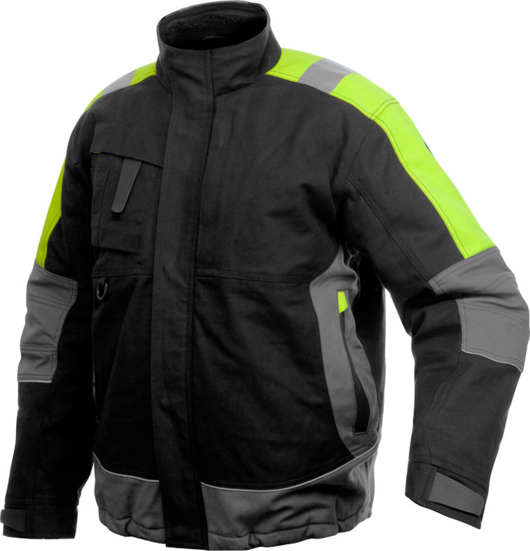 Veste doublée avec col en polaire pour professionnel Noir