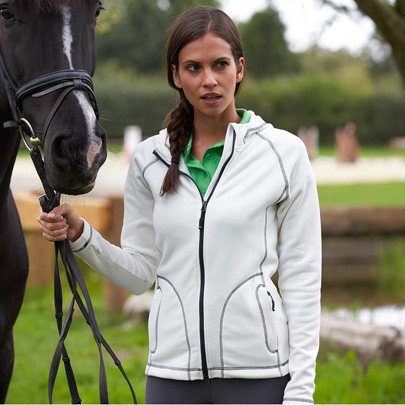 Veste publicitaire polaire à capuche femme