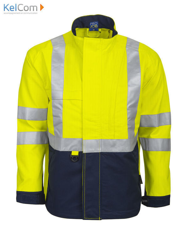 Veste zippée vétement professionnel Jaune Marine