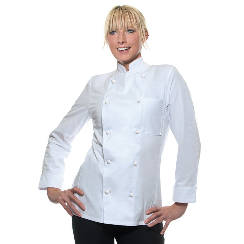 Veste de cuisine femme Agathe manches longues Blanc