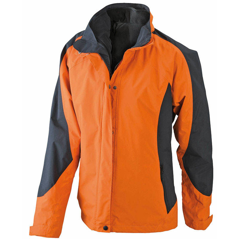 Veste personnalisé 2 en 1 Orange Noir