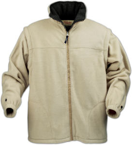 Blouson publicitaire polaire traité anti pilling avec capuche Beige