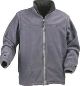 Blouson publicitaire polaire traité anti pilling avec capuche Gris