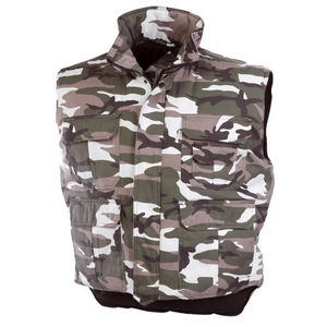 Body warmer personnalisés Camouflage Gris