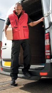 Lance | Bodywarmer Coupe-Vent publicitaire pour homme Rouge 1