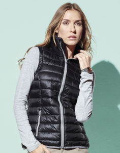 Pecite | Bodywarmer Coupe-Vent personnalisé pour femme Noir 2