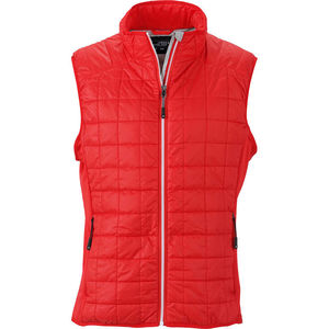 Fajy | Bodywarmer publicitaire pour homme Rouge clair Argent