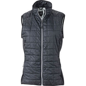 Lillu | Bodywarmer publicitaire pour femme Noir Argent
