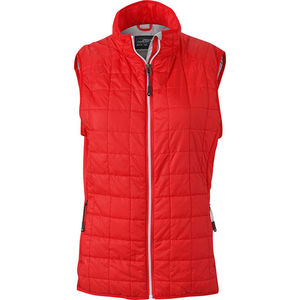 Lillu | Bodywarmer publicitaire pour femme Rouge clair Argent