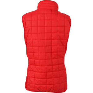 Lillu | Bodywarmer publicitaire pour femme Rouge clair Argent 1
