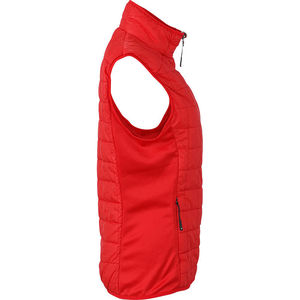 Lillu | Bodywarmer publicitaire pour femme Rouge clair Argent 2