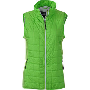 Lillu | Bodywarmer publicitaire pour femme Vert printemps Argent