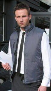 Mootty | Bodywarmer publicitaire pour homme Gris Noir 1