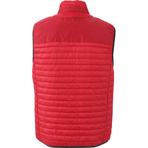 Myffu | Bodywarmer personnalisé pour homme Rouge indien Argent 1