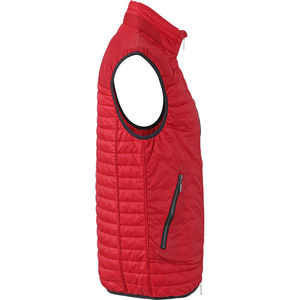 Myffu | Bodywarmer personnalisé pour homme Rouge indien Argent 2