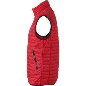 Myffu | Bodywarmer personnalisé pour homme Rouge indien Argent 3