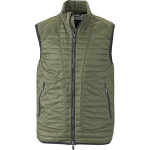 Myffu | Bodywarmer personnalisé pour homme Vert Olive Argent