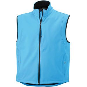 Bodywarmer personnalisé softshell homme sans manches Aqua