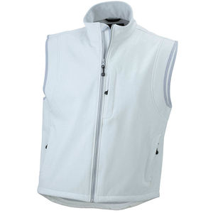 Bodywarmer personnalisé softshell homme sans manches Blanc