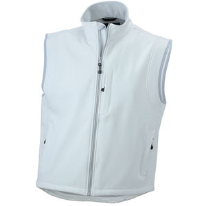 Bodywarmer personnalisé softshell homme sans manches Blanc cassé