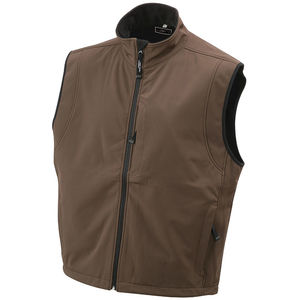 Bodywarmer personnalisé softshell homme sans manches Marron
