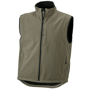 Bodywarmer personnalisé softshell homme sans manches Olive