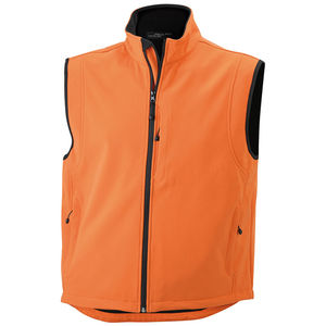 Bodywarmer personnalisé softshell homme sans manches Orange