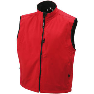 Bodywarmer personnalisé softshell homme sans manches Rouge