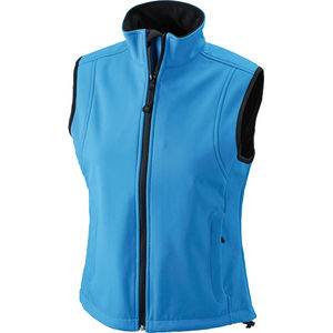 Bodywarmer publicitaire softshell femme sans manches Aqua