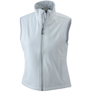 Bodywarmer publicitaire softshell femme sans manches Blanc