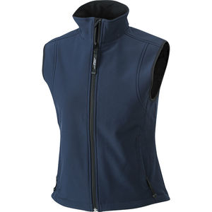 Bodywarmer publicitaire softshell femme sans manches Marine