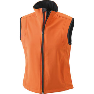 Bodywarmer publicitaire softshell femme sans manches Orange