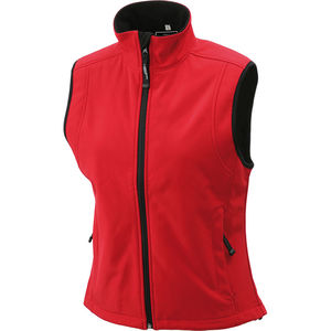 Bodywarmer publicitaire softshell femme sans manches Rouge