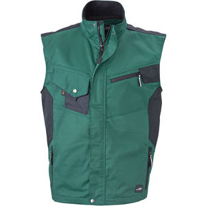Setty | Bodywarmer publicitaire pour homme Vert foncé Noir