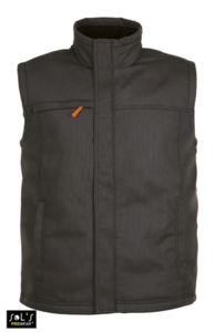 Worker Pro | Bodywarmer publicitaire pour homme Gris foncé