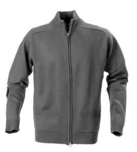 Cardigan publicitaire en laine pour homme Gris