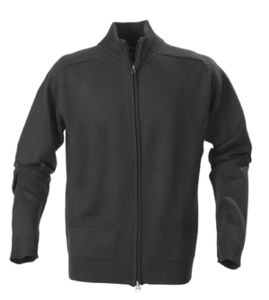 Cardigan publicitaire en laine pour homme Gris foncé