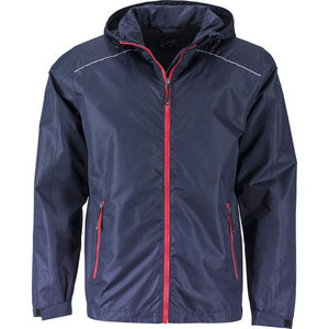 Dihi | Coupe-Vent personnalisé pour homme Marine Rouge