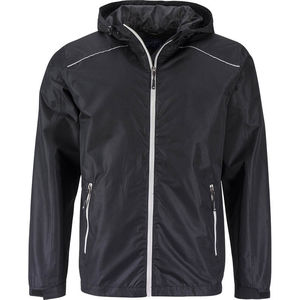 Dihi | Coupe-Vent personnalisé pour homme Noir Argent